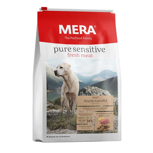 Сухой корм MERA pure sensitive fresh meat Rind & Kartoffel для взрослых активных собак, беззерновой (говядина и картофель)