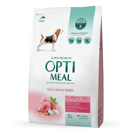 Сухой корм Optimeal Dog Adult Medium для взрослых собак средних пород (индейка)