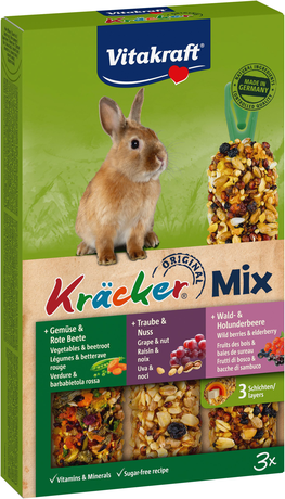 Vitakraft Крекер для кроликів з овоч.,горіхами та лісн.яг.(3шт)