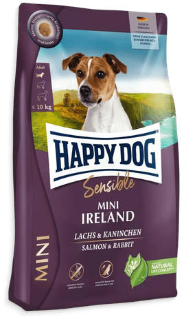 Сухой корм Happy Dog Mini Irland для собак мелких пород (кролик и лосось)