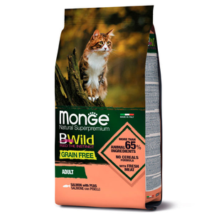 Monge Cat Bwild Grain Free Беззерновой корм для взрослых кошек (лосось)