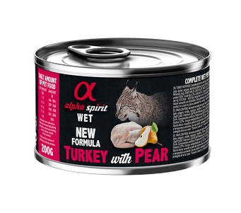 Alpha Spirit Turkey with Pear Вологий корм для котів з індичкою та грушами