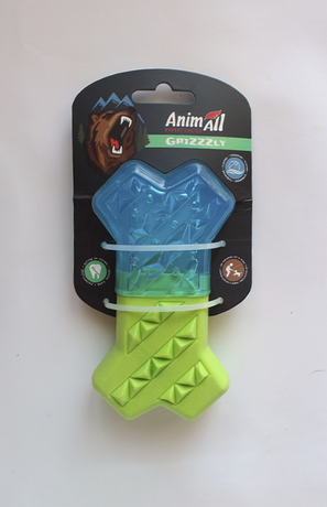 AnimAll GrizZzly Игрушка "Охлаждающая косточка" для собак, 13,5 см