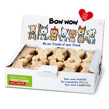 BOW WOW ласощі для собак натуральна кісточка з яловичини та L-карнітином (30 шт/уп)