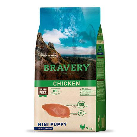 Сухой корм Bravery (Бравери) Chicken Mini Puppy беззерновой для щенков малых пород (курица)