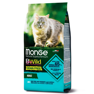 Monge Cat Bwild Grain Free Беззерновий корм для дорослих кішок (тріска)