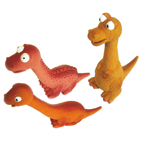 Tatrapet Toys Fun Латексний Динозавр З Пищалкою Різні Кольори, 19,5-30,5 См Фото Від Dog.Com.Ua