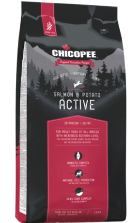 Сухой корм Chicopee HNL Active Salmon & Potato для взрослых активных собак (лосось)