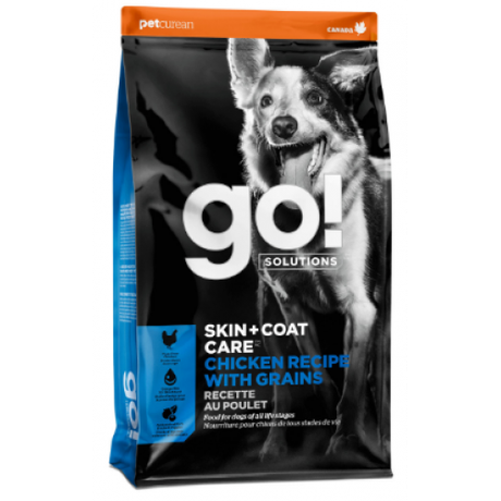 GO! Solutions Skin+Coat Care Grain-Free Chicken Dog Recipe Беззерновой корм для поддержания здоровья кожи и шерсти собак всех пород и возрастов (куриц