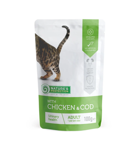 NP Urinary health with Chicken and Cod консерви для дорослих кішок з функцією підтримки сечовивідної системи (курка та тріска)
