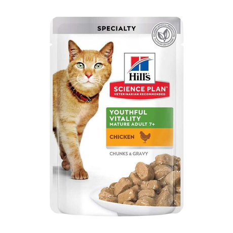 Hill'S Science Plan Mature Adult 7+ Senior Vitality Вологий Корм Для Зрілих Котів Від 7 Років, З Куркою, Пауч, 85Г Фото Від Dog.Com.Ua