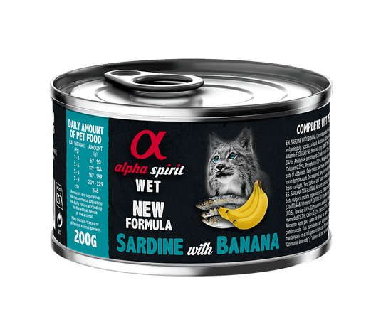Alpha Spirit Sardine with Banana Вологий корм для котів із сардиною та бананами
