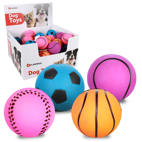 Flamingo Sports Ball Neon Спортивний М'Яч Неон Для Собак Фото Від Dog.Com.Ua