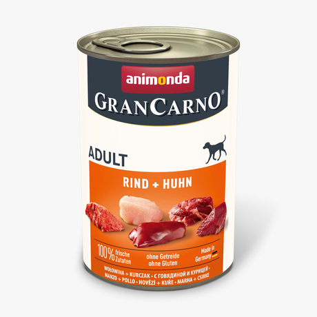 Корм GranCarno Adult Beef + Chicken консервований для собак з яловичиною і куркою