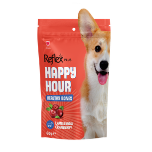 Reflex Plus Happy Hour Healthy Bones Ласощі Для Собак Здорові Кістки З Ягням, Яйцями І Журавлиною Фото Зоомагазину Dog.Com.Ua