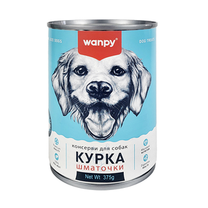 Wanpy Chicken Chunk Вологий Корм Для Собак З Куркою, 375 Г Фото Зоомагазину Dog.Com.Ua