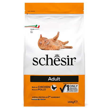 Schesir Cat Adult Chicken ШЕЗИР ДОРОСЛИЙ КУРИЦЯ сухий монопротеїновий корм для котів