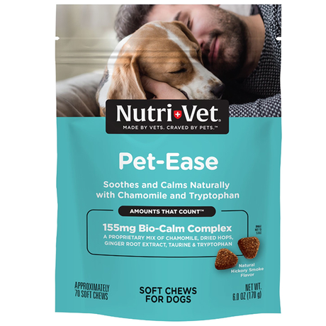 Nutri-Vet Pet-Ease Soft Chews НУТРІ-ВІТ АНТИ-СТРЕСС заспокійливий засіб для собак, м'які жувальні таблетки
