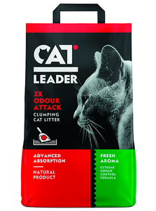 Cat Leader Clumping 2Xodour Attack Fresh Кет Лідер Подвійна Свіжість Ультрагрудкувальний Наповнювач У Котячий Туалет Фото Зоомагазину Dog.Com.Ua