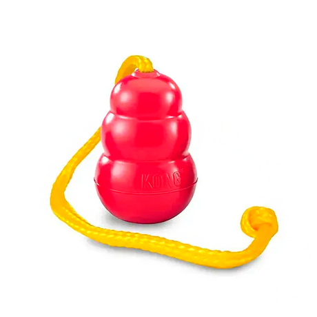 Kong Classic W/Rope Игрушка Для Собак Красная Фото От Dog.Com.Ua