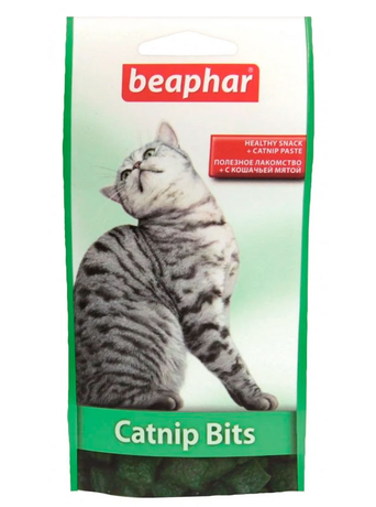 Beaphar Catnip Bits ласощі для котів подушечки з котячою м'ятою