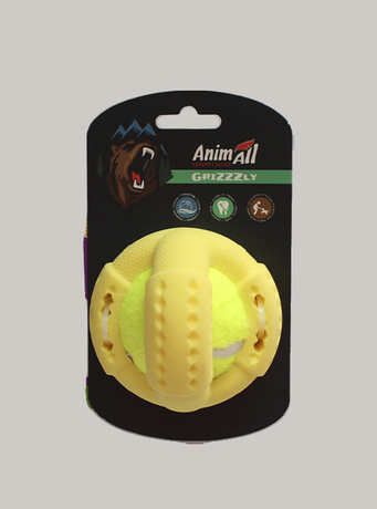 AnimAll GrizZzly Игрушка "Теннисный мяч" для собак, 11,2 см