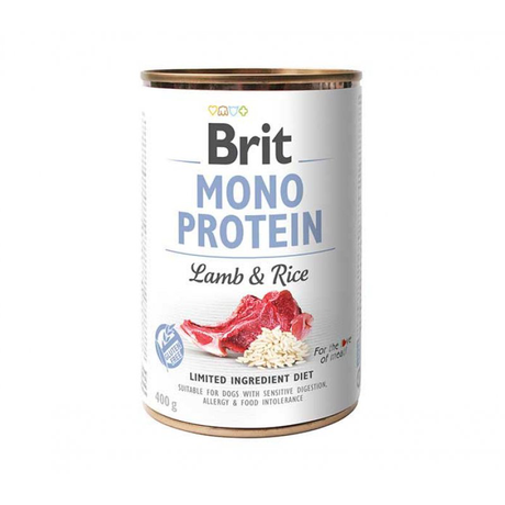 Brit Mono Protein Dog вологий корм для собак з чутливим травленням (ягня та рис)