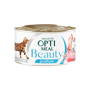 Optimeal Beauty Harmony Консерва Із Заспокійливим Ефектом Для Котів Зі Смугастим Тунцем Із Кальамарами В Желе, 70 Г Фото Зоомагазину Dog.Com.Ua