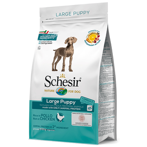 Schesir Dog Large Puppy ШЕЗИР Сухий монопротеїновий корм для цуценят великих порід (курка)