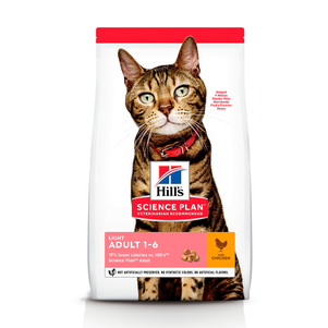 Hill's SP Feline Adult Light Chicken для взрослых кошек склонных к ожирению