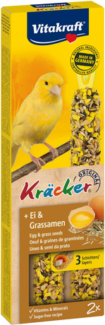 Ласощі Vitakraft для декоративних папуг Вітакрафт крекер для канарок з яйцем 2шт/упак