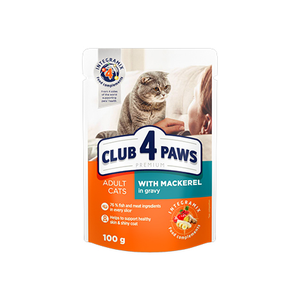Клуб 4 Лапи (Club 4 Paws) Вологий Корм Для Котів Із Макреллю В Соусі Фото Зоомагазину Dog.Com.Ua