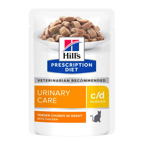 Hill’s Prescription Diet c/d Вологий корм для котів, догляд за сечовидільною системою, з куркою, пауч