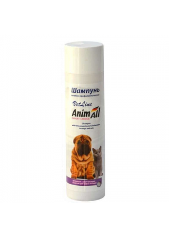 AnimAll VetLine Шампунь проти сверблячки для собак і кішок з хлоргексидином та кетоконазолом