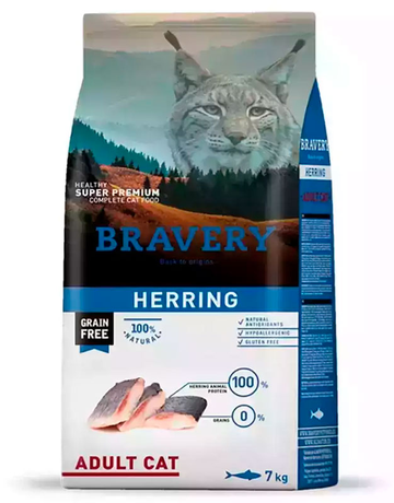 Bravery Herring Adult Cat сухий корм для дорослих котів (оселедець)