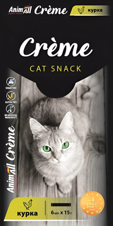 Animall Сrème Ласощі Для Котів Зі Смаком Курки Фото Від Dog.Com.Ua