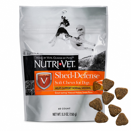 Nutri-Vet Shed-Defense Soft Chews НУТРИ-ВЕТ ЗАЩИТА ШЕРСТИ витамины для шерсти собак, жевательные таблетки