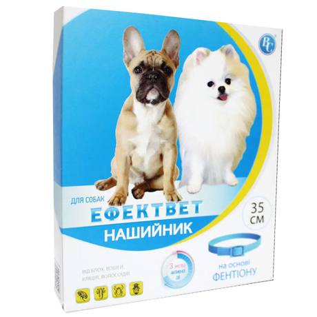 Эффектвет Сolor Ошейник от блох и клещей для собак, 35 см