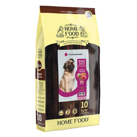 Сухой корм Home Food с телятиной, овощами и ароматными травами для собак малых и средних пород