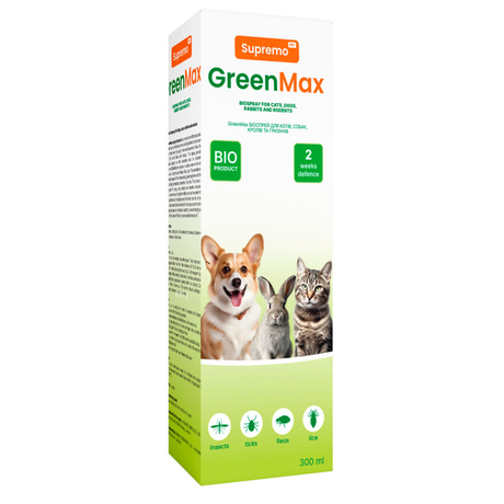 Greenmax Био Противопаразитарный Биоспрей С Диметиконом Для Собак, Кошек, Кроликов И Грызунов Фото От Dog.Com.Ua