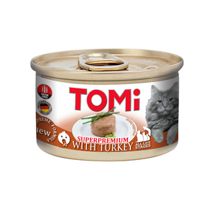 TOMi Superpremium Turkey ТОМІ ІНДЕЙКА консерви для котів, мус