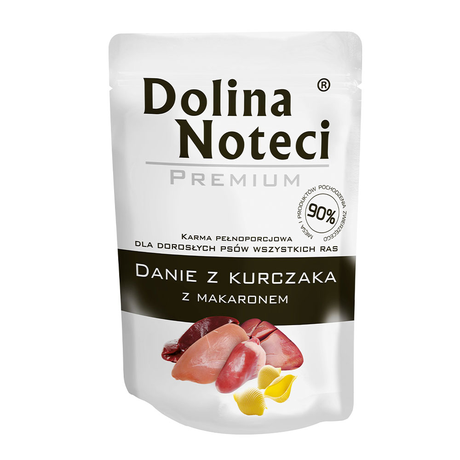 Пауч Dolina Noteci Premium Danie для дорослих собак усіх порід, курка з локшиною