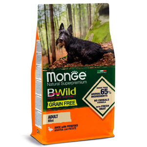 Monge Dog Bwild Grain Free Mini Беззерновий Корм Для Собак З Алергією На Глютен (Качка) Фото Зоомагазину Dog.Com.Ua