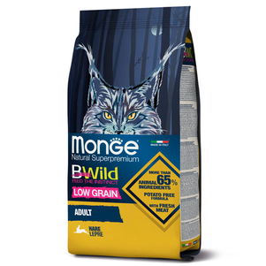 Monge Cat Bwild Low Grain Низькозерновий корм для дорослих кішок (заєць)