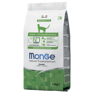 Monge Cat Monoprotein Adult Монопротеїновий корм для дорослих кішок (кролик), 1,5 кг