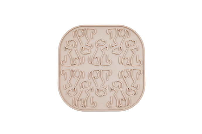 FIBOO Lollipop Лизальний килимок для собак і котів силіконовий (бежевий)