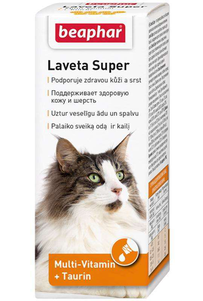 Beaphar Laveta Super (Беафар) жидкая мультивитаминная добавка для котов против линьки