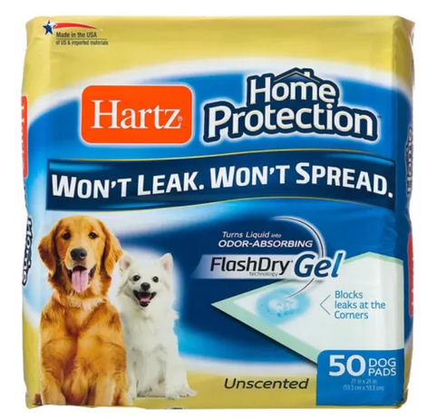 Hartz Home Protection Odor Absorbing Pads Flash Dry Gel Пелюшки для собак 53 см