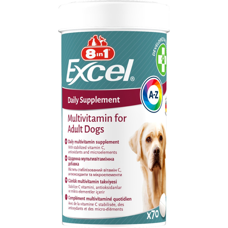8In1 Excel Multi Vitamin Dog Adult Мультивітамінний Комплекс Для Дорослих Собак Фото Від Dog.Com.Ua